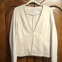 LEPSIM ベージュ ノーカラージャケット