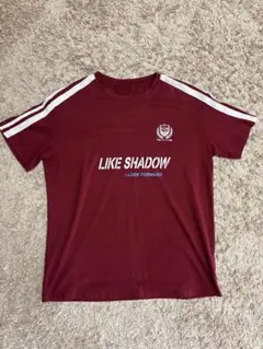 LIKE SHADOW ロゴ 半袖 Tシャツ ボルドー