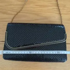 た*ー様 黒 メッシュデザイン パーティーバッグ