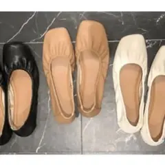 GU ギャザーフラットシューズ　Mサイズ