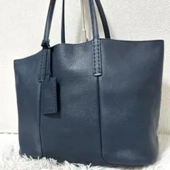 【現行✨美品/ロシェ】ヒロフ　トートバッグ　肩がけ可　ネイビー　シボ革　A4可能 2026年最新】ヒロフ ロシェの人気アイテム - メルカリ