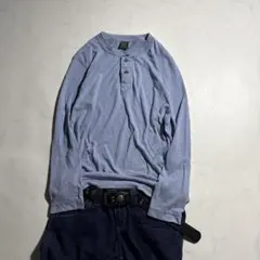 09' old UNIQLO henley neck l/s tee c-boy