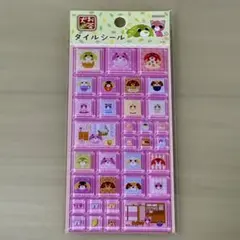 【新品・正規品】お茶犬（ピンク）　タイルシール