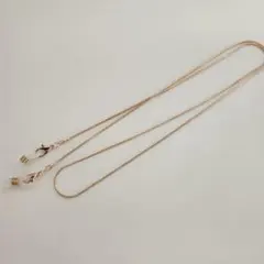 【メガネチェーン☆2way】ネックレスとしても使える　ローズゴールド　上品のサムネイル