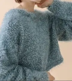 ニット シャギー カーディガン