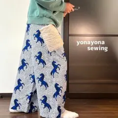 ★フォロー割★ アフリカンプリント　ワイドパンツ　大きめ　ボアポケット付