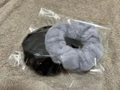 【新品未使用】ファー素材 シュシュ　2個セット