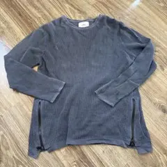ZARA サイドジッパーグレーのトレーナー