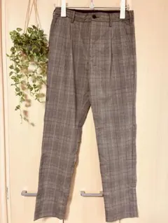 GU メンズ チェック柄パンツ ズボン Sサイズ