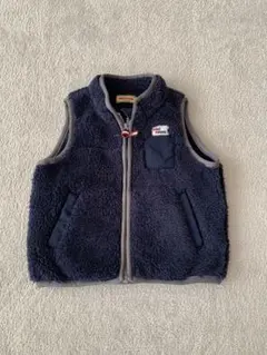 MIKI HOUSE フリースベスト 80 ネイビー