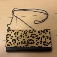 アルマーニエクスチェンジ ヒョウ柄チェーンウォレット