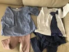 ニットプランナー　プティマイン　トップス　パンツ　　4点セット　80