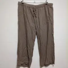ベージュ ワイドパンツ XXL