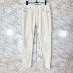 【エドウィン】ストレートデニム（白）S 日本製 綿麻　EDWIN JERSEYS