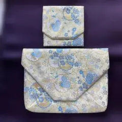 きねや 名物裂数寄屋袋 正倉院格子花鳥紋 青ねず 茶道 レトロ - メルカリ