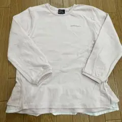 プティマイン　長袖Tシャツ　120 ピンク　オーガニックコットン