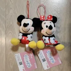 むにゃすやマスコット 　ミッキー、ミニーセット　 ラウンドワン