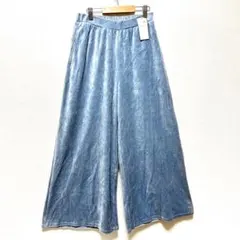 アースミュージックアンドエコロジー ベロアパンツ ウエストゴム コットン混