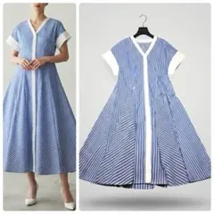 24ss 完売品・未使用級⭐︎】アドーア クリアツイルワンピース L 紺