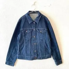 ☆ ユニクロ デニムジャケット Gジャン綿混 フルボタン サイドポケット XL