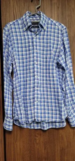 Theory 淡い青のチェック柄シャツ S Theory 淡い青のチェック柄シャツ S - メルカリ