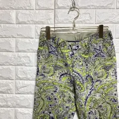 【アマカ】（S）カジュアルパンツ 花柄 ジップフライ 派手のサムネイル