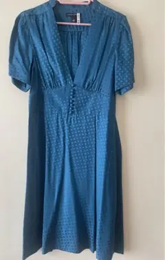 BANANA REPUBLIC ドット柄 ワンピース ブルーのサムネイル