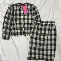 希少　ヴィンテージ　ungaro ウンガロ　バブリースーツ　チェックセットアップ