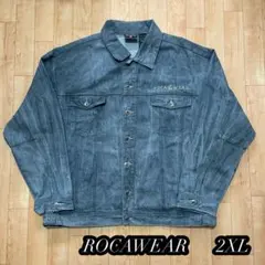 ROCAWEAR ロカウェア　デニムジャケット　刺繍　ロゴ　2XL