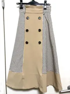Mサイズ チェック柄フレアスカート