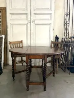 オーク　バタフライテーブル/ゲートレッグテーブル