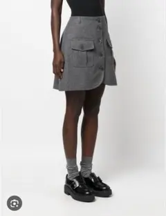 KENZO PARIS フロントボタンウールミニスカートのサムネイル