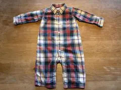 ラルフローレン　チェック柄ロンパース（赤、緑、白）