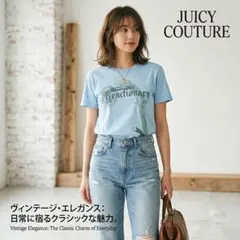ジューシークチュール ピストル プリント Tシャツ 水色 Sサイズ Y2Kのサムネイル