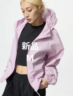 新品【UNIQLO】ポケッタブルUVカットパーカー　ピンク　М