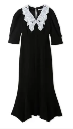 SNIDEL　エンブロイダリーカラーマーメイドワンピース