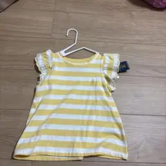 Ralph Lauren 100.イエローストライプTシャツ タグ付き