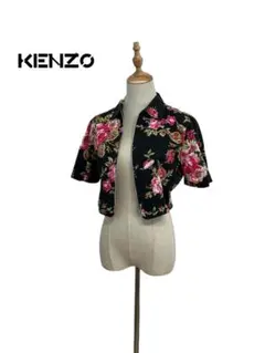 ★ KENZO ケンゾー　北斎タグ　日本製　開襟　ジップアップ　花柄　シャツのサムネイル