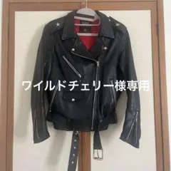 ※早い者勝ち666本革 ダブルライダースジャケット サイズ36※即購入、値下げ可