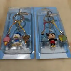 Disney ミッキー ドナルド キーホルダー 2点セットのサムネイル