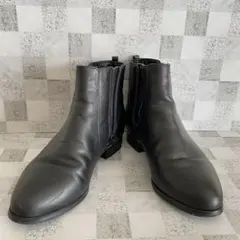 MODE ET JACOMO 黒　レザー　ショートブーツ　サイドジッパー