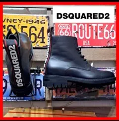 定価17万　Dsquared2　バックロゴテープ　レースアップレザーブーツ　44のサムネイル
