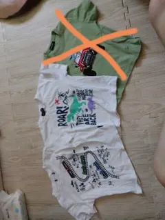 クレードスコープ Tシャツ 2枚セット 100cm　恐竜　電車のサムネイル
