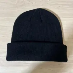 ニット帽　ブラック