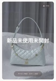 キルティングチェーンハンドミニバッグ