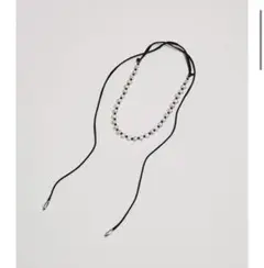 todayful Pearl Ribbon Choker ブラック