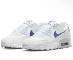 Nike エアマックス90 ホワイト/ブルー　23cm 白スニーカー