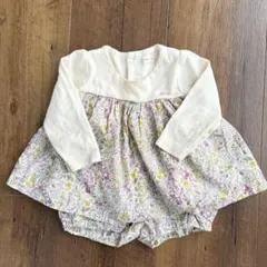 SHIPS KIDS シップス ◇フラワー 長袖 セット ロンパース 80
