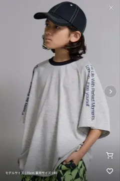 ラグラン 袖プリント 半袖 Tシャツ【ペアマノンストリート　140センチのサムネイル