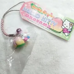 新品未開封】ご当地限定ハローキティ根付ストラップ（岡山県限定／桃